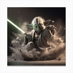 Yoda Using The Force Star Wars Art Print Canvas Print