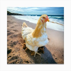 Chicken feather sun bathing Canvas Print