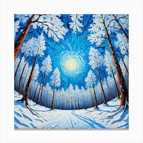 Winter In The Woods Canvas Print