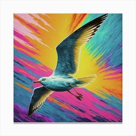 Seagull In Flight 2 Canvas Print