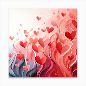 Valentine´s Day Hearts texture 2 Canvas Print