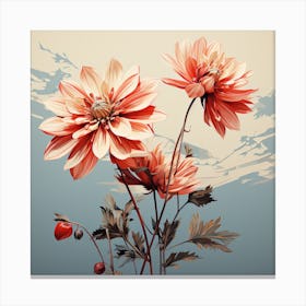 Dahlias Canvas Print