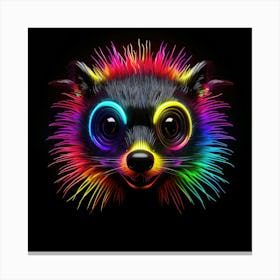 Neon Raccoon 3 Leinwandbild