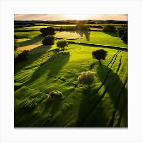 Grass Ecology No People Pasture Drone Scenic Shadow Flight Rural Scene Green Aerial View (8) Canvas Print