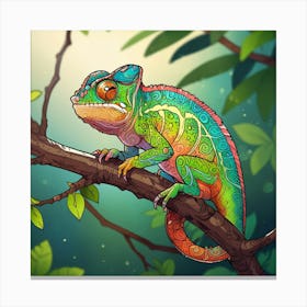 Chameleons Art Print Canvas Print