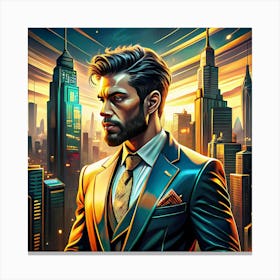 Man In Suit Canvas Print