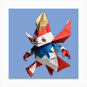 Paris Olympic mascot Origami style Canvas Print