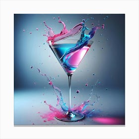 Martini Splash Canvas Print