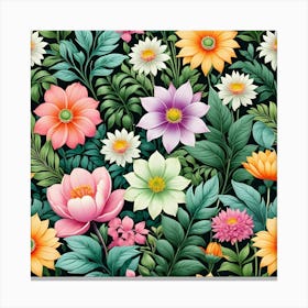 Floral Wallpaper 8 Canvas Print