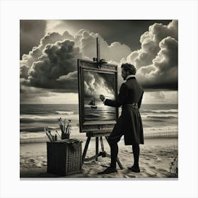 Victorian Artist At Work Canvas Print