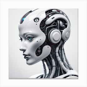 Portrait Of A Female Robot 5 Canvas Print