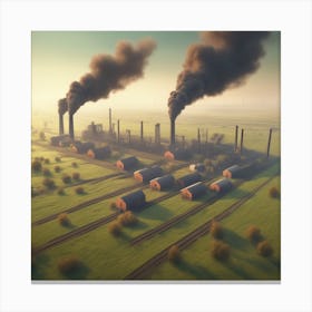 Smoke From A Factory Canvas Print