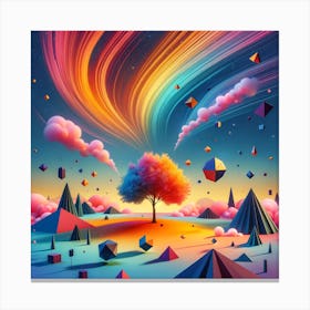 Rainbow Tree Canvas Print