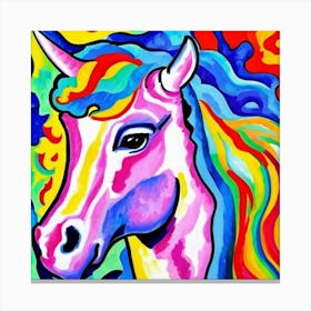 Bright Unicorn Canvas Print