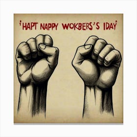 Happy Nappy Workers Day Canvas Print
