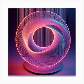 String Circle Orb Canvas Print