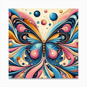 Colourful Ornate Butterfly Abstract I Canvas Print