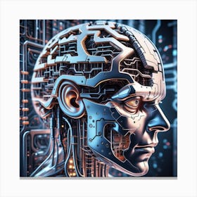 Cyborg Head 22 Canvas Print