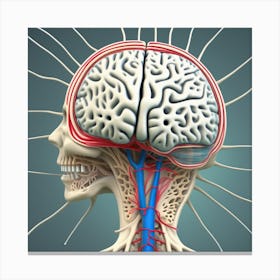 Anatomy Of The Human Brain 10 Canvas Print