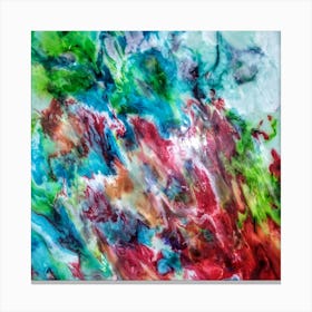 Happy - A jubilant artwork that exudes joy and positivity. With its bright colours, dynamic composition, and playful imagery, this piece is a visual celebration of happiness. Canvas Print