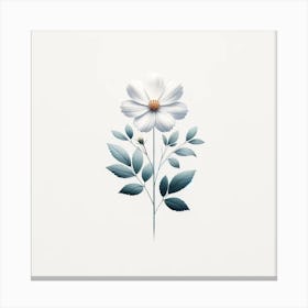 "Serenity in Bloom"  'Serenity in Bloom' captures the essence of tranquility through its depiction of a delicate white flower set against a soft white background. The subtle shading of the petals and leaves conveys a sense of depth and texture, evoking a peaceful, meditative state. This minimalist piece harmonizes with its surroundings, providing a breath of freshness and calm.  Ideal for those seeking a serene atmosphere, this art piece serves as a gentle reminder of the quiet beauty that thrives in stillness. It's an elegant statement for contemplative spaces or as a soothing presence in a bustling environment. Canvas Print