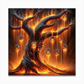 Tree Of Fire Canvas Print