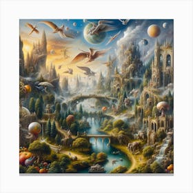 'The City Of Birds' 1 Canvas Print