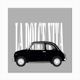 Fiat 500 on grey Canvas Print