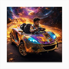 Space Car Canvas Print