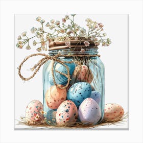 Easter Eggs In A Jar Stampe su tela