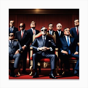 Group Of Men In Suits Canvas Print