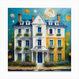 House At Night Canvas Print