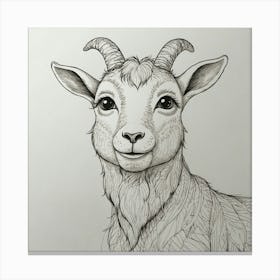 Goat Portrait 1 Canvas Print