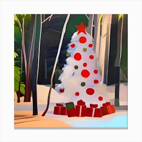 Christmas Tree In The Woods Canvas Print