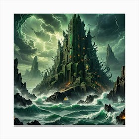 Castle In The Storm 1 Canvas Print