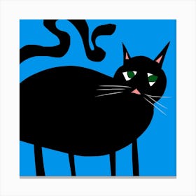 Sad Eyed Cat Square Canvas Print