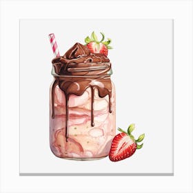 Strawberry Milkshake 18 Canvas Print