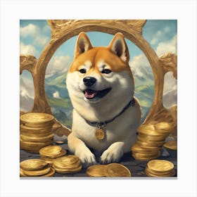 Shiba big shoot Canvas Print