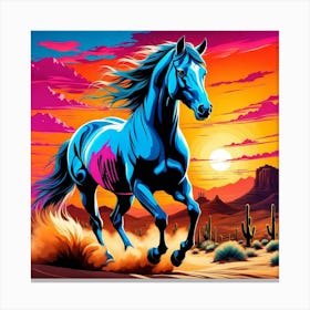 Horse In The Desert 1 Canvas Print