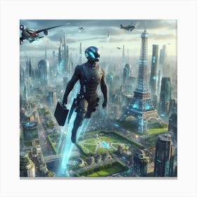 Futuristic Cityscape 164 Canvas Print