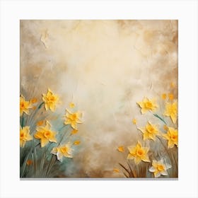 Abstract Daffodils Canvas Print