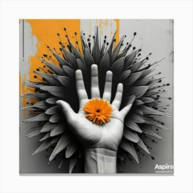 Flower In Hand Canvas Print