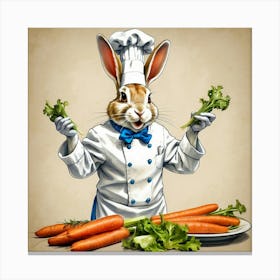 Chef Bunny 12 Canvas Print