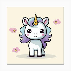 Cute Unicorn 714 Canvas Print