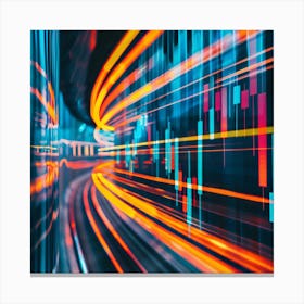 Blurred Image Of Stock Market Canvas Print