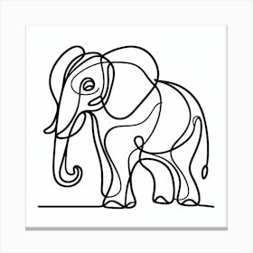 Elephant Picasso style Canvas Print