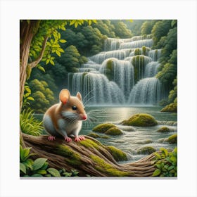 Mouse In The Forest 11 Canvas Print