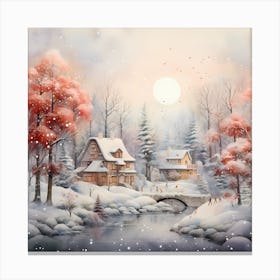 Holiday Brushwork Harmony Canvas Print