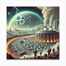 Venusian Enclave Terraforming Hubs Purpose Converted Canvas Print