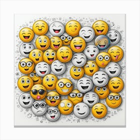 Smiley Faces Canvas Print